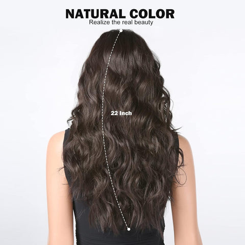 Eireen-DWYLong Brown Curly Glueless Synthetic Wig