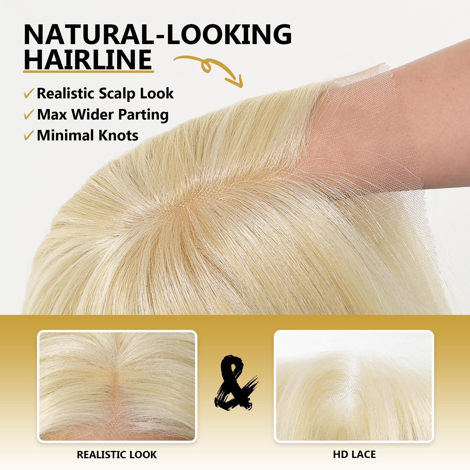 Bella-DWY Mono Lace Front Free Part Blonde Pixie Synthetic Wig