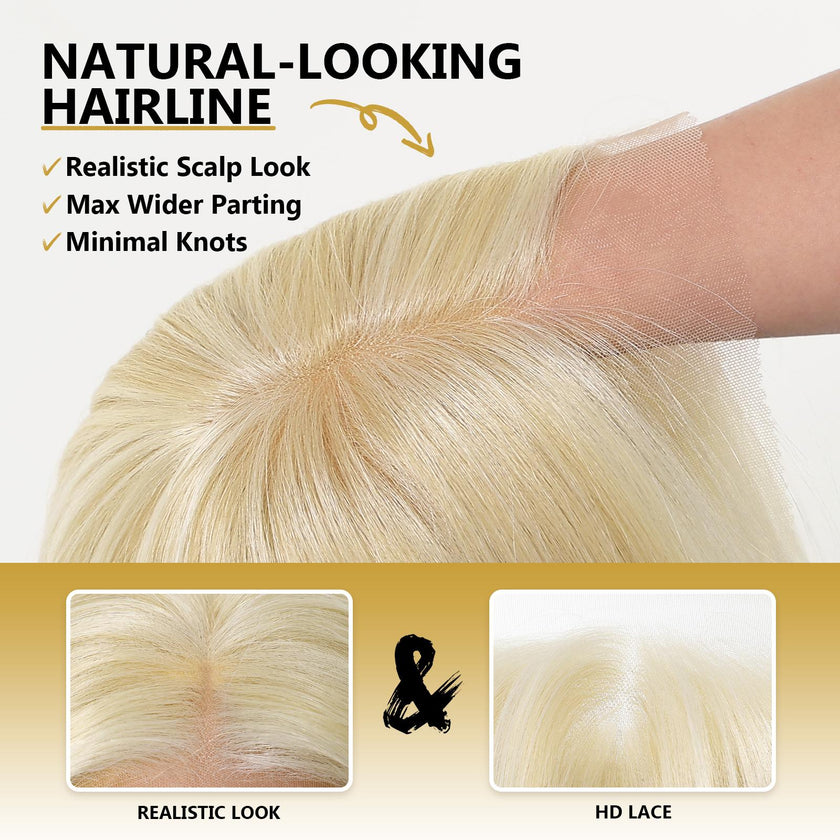 Bella-DWY Mono Lace Front Free Part Blonde Pixie Synthetic Wig