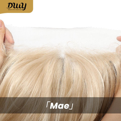 Mae-DWY 28-Inch Wavy Glueless Lace Front Wig for Women