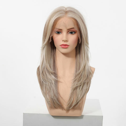 DWY Adeline- DWY 13×4 Filter Lace Front Free Part Layered  Straight Blonde Synthetic Wig
