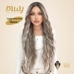 Bess-DWY 28-Inch Filter Lace Long Water Wavy Brown Wig with Highlights