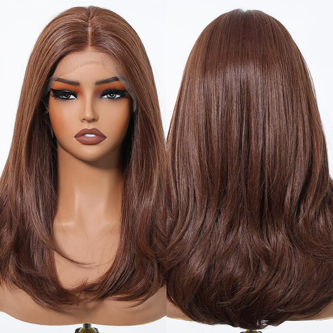Mimi-DWY 18-Inch Straight Blonde Filter Lace Wig – 13x6 Free Part Glueless Design