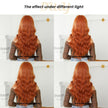 [Festival Limited] Foxy-DWY Mid-length Ginger with Platinum Money Piece Streaks Glueless Synthetic Wig for Women 26 Inches