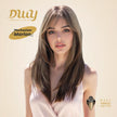 Marion-DWY MiraScalp Middle-length Light Brown Layered with Highlights Glueless Synthetic Wig