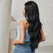 DWY Lace front 28 Inch black long curly wig for women DWY-BL66088-1
