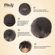 Esther C-DWY 13x4 Filter Lace Front Free Part Mid-Length Layer-cut Brown with Highlights Glueless Synthetic Wig