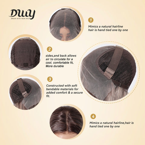 【Early Black Friday】Dwy Lyra Rose Mixed Blonde Free Parting 13*6 Lace Synthetic Wig