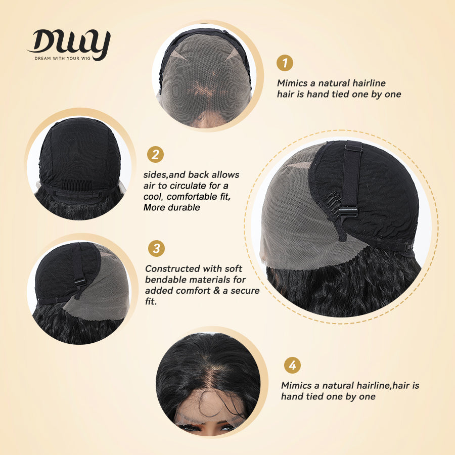 DWY Jet Black Lace Front Synthetic Wig