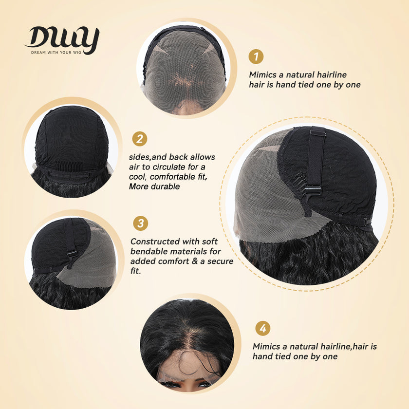 DWY Jet Black Lace Front Synthetic Wig