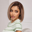 DWY wigs 8 Inch ombre light brown short straight wig DWY-wig003-1