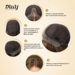 Willa- NEW! DWY Pre-cut U part Diamond Lace Long-length Lace Icy Bronde Highlighted Layer-cut Curly Hair Glueless Synthetic Wigs for Women 22 Inch