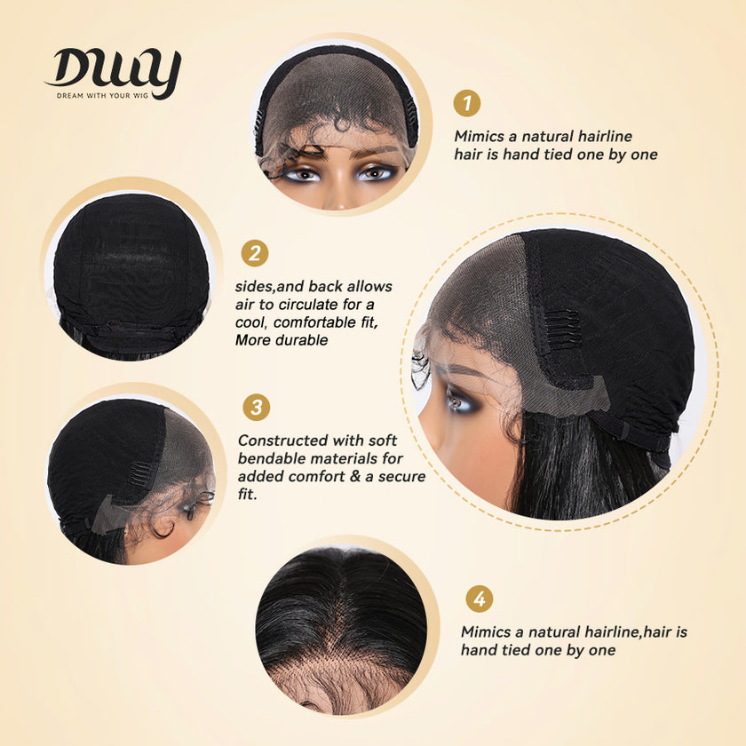 [CLEARANCE SALE] Jess C- DWY 13×6 Lace Front Free Part Long-Length Straight Layer-cut Blonde Highlighted Glueless Synthetic Wig for Women 30 Inches