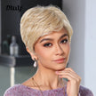 Bella-DWY Mono Lace Front Free Part Blonde Pixie Synthetic Wig