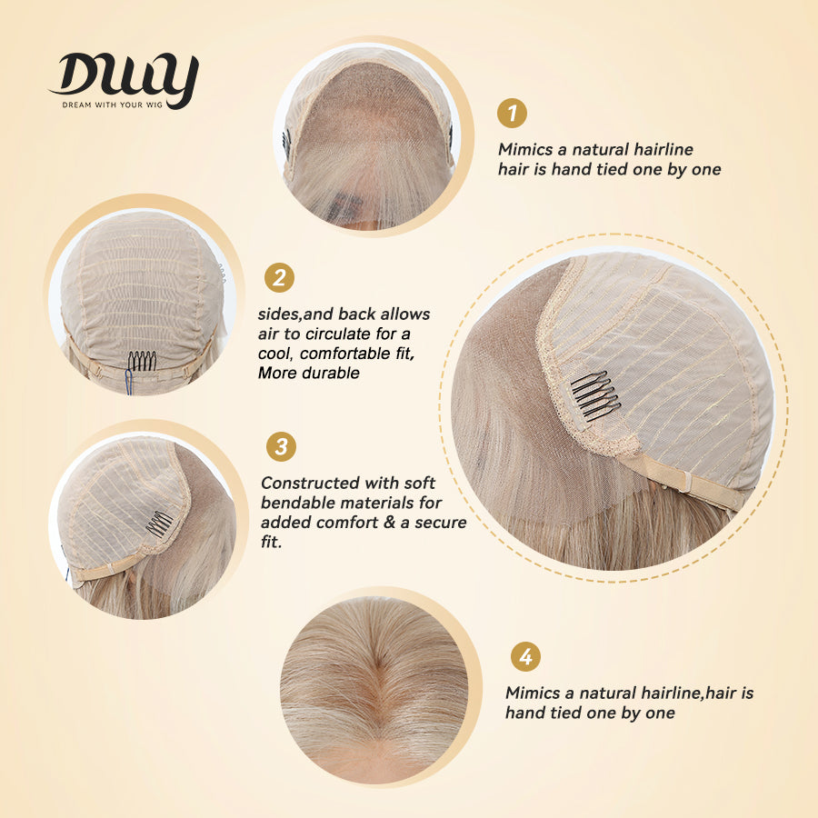 Isolde (lace) C- DWY NEW DWY 13×4 Lace Front Free Part Mid-Length Straight Blonde Glueless Synthetic Wig