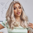DWY Lace front 16 Inch light white mixed brown short curly wig for women DWY-BL11026-1