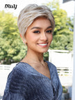 Bella-DWY Mono Lace Front Free Part Bleach Blonde Pixie Synthetic Wig
