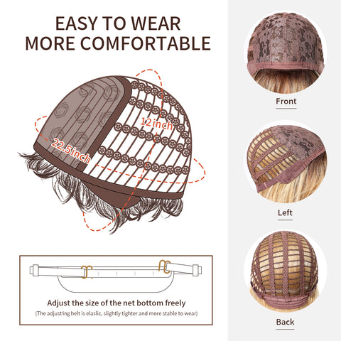 【Year End Sale】Dwy Dark Blonde Wavy Wolf Cut Synthetic Wig