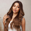 DWY Lace front 22 Inch flax brown long curly wig for women DWY-BL11017-1
