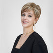 Anna-DWY Mono Lace Front Free Part Balayage Brown With Blonde Pixie Synthetic Wig