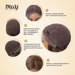 Paisley H-DWY Lace Front Middle Part Long-Length Straight Tea Brown Glueless Synthetic Wig