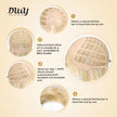 Tanya-DWY Mono Lace Front Free Part Short Natural Wavy Glueless Synthetic Wig
