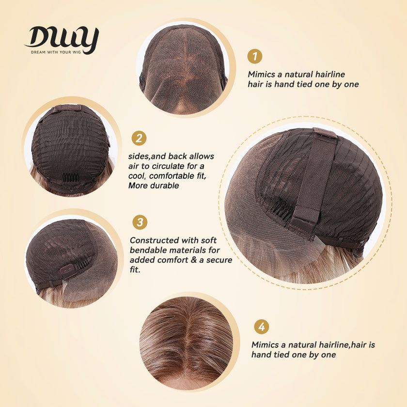 Amanda- DWY 13×6 Lace Front Free Part Mid-Length Water Wave Syn