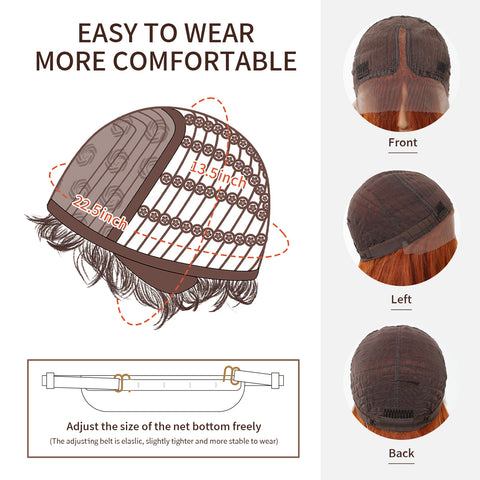 【Early Black Friday】Dwy T-Part Lace Wig - Elegant Mixed Brown Style for Black Women