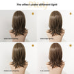 Freya-DWY NEW Step Go Lace Free Part Mid-Length Layered Brown Highlighted Glueless Mixed Japanese Fiber Wig