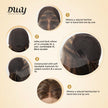 Fable-DWY 13×4 Lace Front Free Part Mid-Length Layer-cut Straight Brown with Highlights Glueless Synthetic Wig for Women 18 Inches