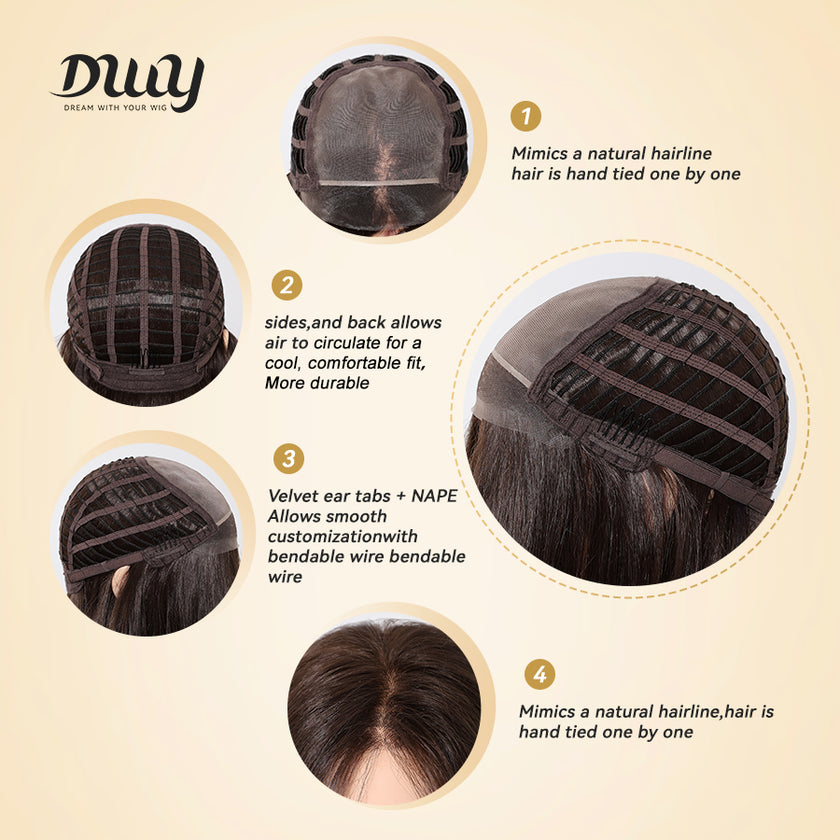 Rowan-DWY Mono Lace Front Free Part Long Straight Blonde Glueless Synthetic Wig