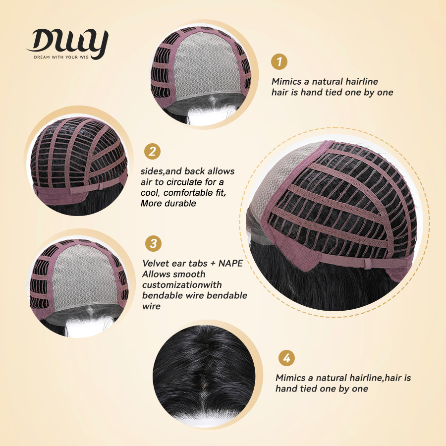 Okley-DWY Mono Lace Front Free Part Long Curly Ombre Brown Synthetic Wig