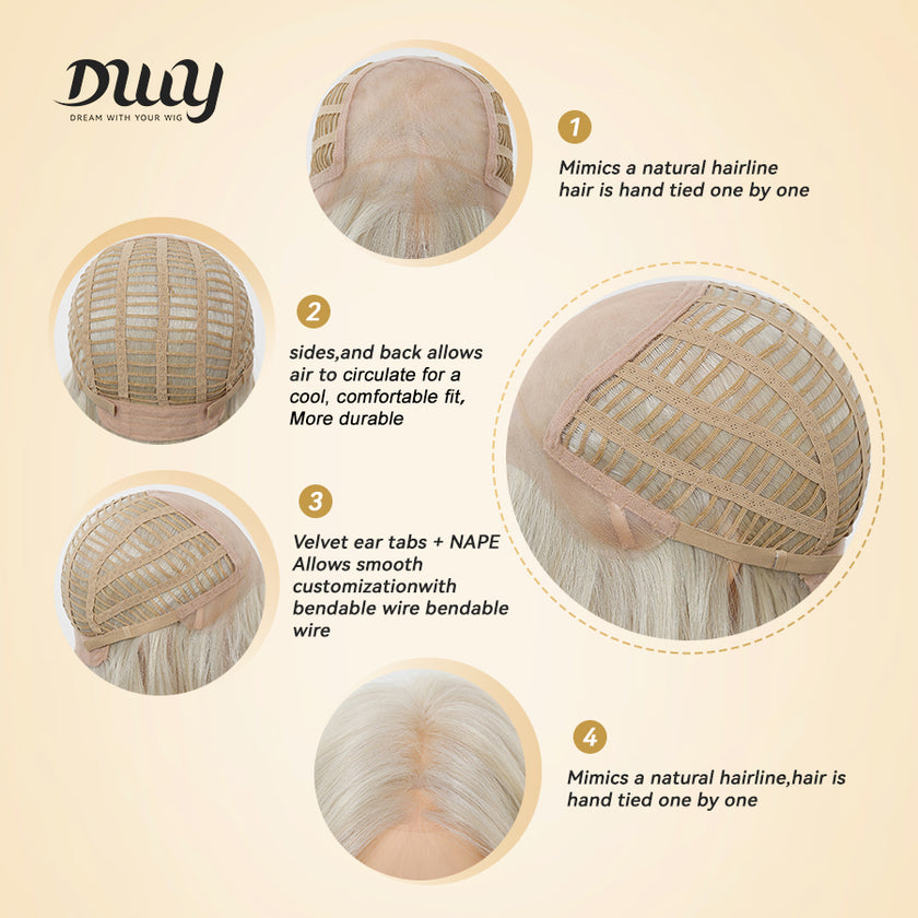 Dara C- NEW! DWY Mono Lace Front Free Part Long-Length Wavy Brown Glueless Synthetic Wig