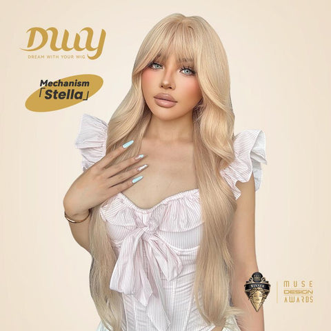 【New in】Stella-DWY 30-Inch Long Wavy Realistic Scalp Glueless Synthetic Wig