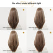 Serein -DWY NEW Step Go Lace Free Part Long-Length Layered Caramel Brown Balayage Glueless Mixed Japanese Fiber Wig for Women 22 Inches