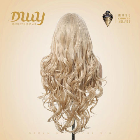 Mae-DWY 28-Inch Wavy Glueless Lace Front Wig for Women