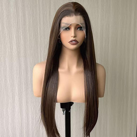 【CLEARANCE SALE】Joyce- DWY 13×6 Lace Front Free Part Long Golden Gradient Straight Glueless Synthetic Wig