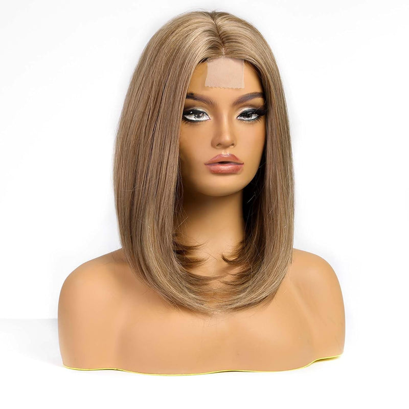 Chaya-DWY Lace Front Natural Jewish Wig Bob Straight Synthetic Wig 7 Shades 14 Inch