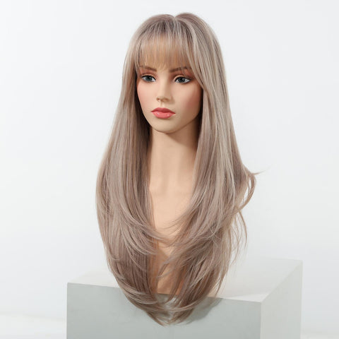 【New in】Orlaith -DWY 26-Inch Layered Straight Blonde Synthetic Wig