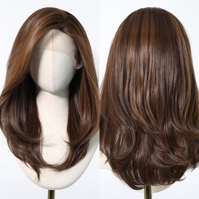 Mimi-DWY 18-Inch Straight Blonde Filter Lace Wig – 13x6 Free Part Glueless Design