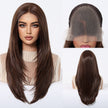 (Us Only)DWY 13*6 Free Part 24 Inch Long Straight Natural Brown Wig