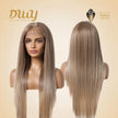 [CLEARANCE SALE] Jess C- DWY 13×6 Lace Front Free Part Long-Length Straight Layer-cut Blonde Highlighted Glueless Synthetic Wig for Women 30 Inches