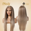 [CLEARANCE SALE] Jess C- DWY 13×6 Lace Front Free Part Long-Length Straight Layer-cut Blonde Highlighted Glueless Synthetic Wig for Women 30 Inches