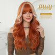 [Festival Limited] Foxy-DWY Mid-length Ginger with Platinum Money Piece Streaks Glueless Synthetic Wig for Women 26 Inches