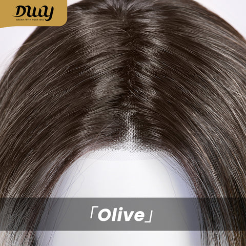 Olive-DWY Mono Lace Front Curly Free Part Ombre Brown With Blonde Synthetic Wig