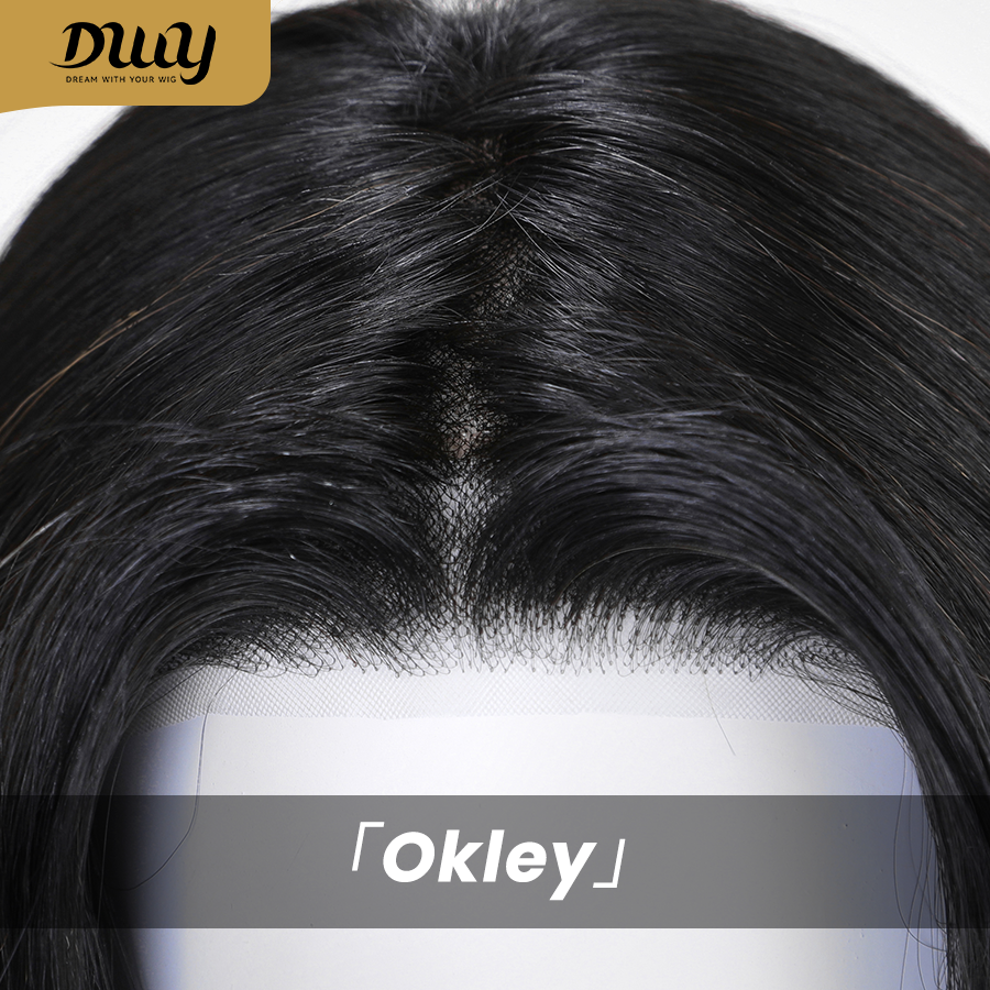Okley-DWY Mono Lace Front Free Part Long Curly Ombre Brown Synthetic Wig