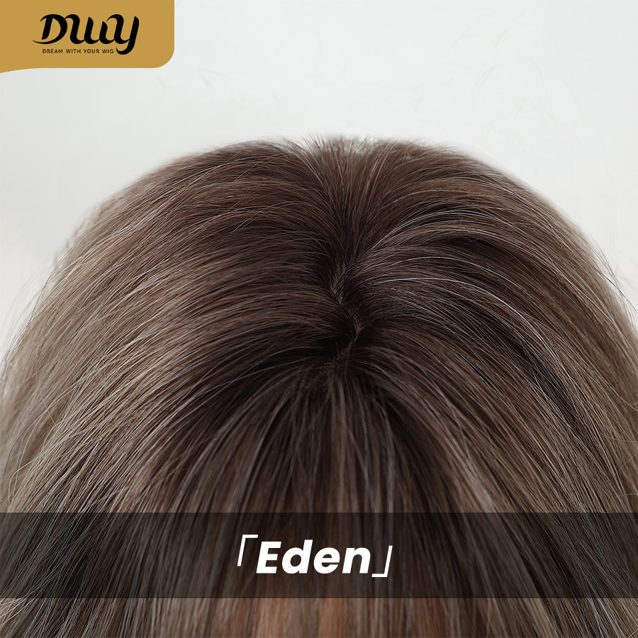 Eden-DWY Ombre Blonde Wavy Synthetic Wig With Bangs