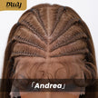 Andrea C- DWY 13x6 Lace Front Wig Glueless Brown Handmade Braiding Heat Resistant Fiber Synthetic Wig