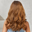 DWY Lace front 20 Inch flax brown long curly wig for women DWY-BL66079-1