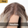 Paulina-DWY Mid-Length Curly Blonde With Dark Roots And Highlights Synthetic Wig